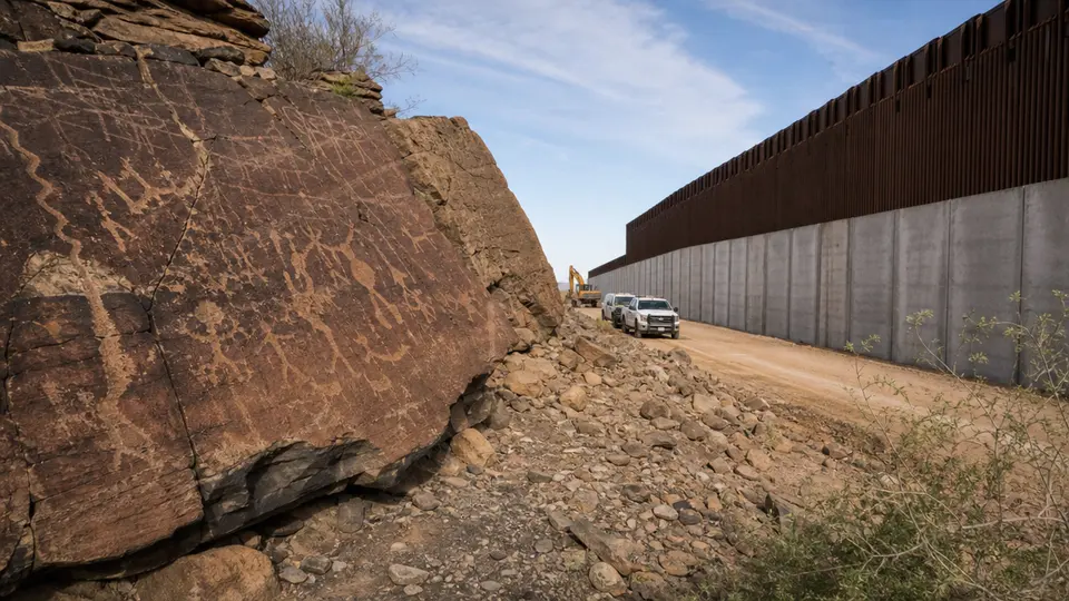 Grenzmauer bedroht Felskunst in Texas